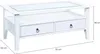 Inter Link Couchtisch Provence 2 Schubladen Glas Kiefer Produktbild-Vorschau 3