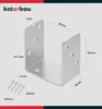 KOTARBAU® Supporto per pali a U da avvitare su 90 mm Anteprima dell’immagine prodotto 4