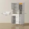 Mobile da cucina HOMCOM con ripiani aperti, scomparti, Anteprima dell’immagine prodotto 3