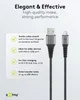 goobay Micro USB naar USB-A stoffenkabel met metalen Productafbeelding-voorbeeld 5