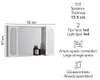 Specchio bagno contenitore 92cm 2 pensili con anta specchio Anteprima dell’immagine prodotto 2