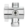 A chrome-plated T-adapter for a shower. Náhľad obrázku produktu