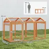 Kurník PawHut 156 x 70,5 x 84 cm – výběh s bidlem a Náhled obrázku produktu 3