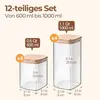 ComSaf Vorratsgläser mit Deckel Luftdicht 12 Stück Set Produktbild-Vorschau 2