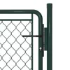 vidaXL Cancello da giardino in acciaio 100 x 75 cm Verde Anteprima dell’immagine prodotto 2