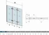 130x140cm Badewannen 3 tlg. Faltwand Aufsatz 180° Duschwand Produktbild-Vorschau 4