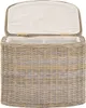 An open wicker laundry basket with a fabric lining. Produktbild-Vorschau