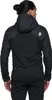 Schwarze Insulationsjacke "Men"s First Light Hybrid Hoody" von Black Diamond; hinten sichtbar; mit Kapuze und sportlichem Schnitt. Podgląd zdjęcia produktu