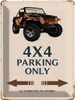vianmo Blechschild 40x30 cm 4x4 parking only Geländewagen Produktbild-Vorschau 1
