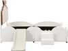 A white children's bed with a slide and steps, featuring a decorative headboard. Podgląd zdjęcia produktu