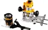A DeWalt cordless router kit with accessories, displayed on a white background. Podgląd zdjęcia produktu