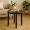 BEGRYF Schwarzer Holzhocker 45 cm – runder minimalistischer Produktbild-Vorschau 5
