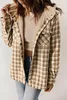 ASKSA Damen Jacke Karierte Winterjacke Oversize Langarm Produktbild-Vorschau 2
