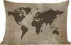MuchoWow® Outdoor Kissen - Weltkarte - Sepia - Vintage - Produktbild-Vorschau 1