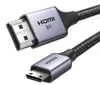 Kabel Ugreen HD163 15514 mini HDMI / HDMI 2.1 8K 1m - szary Podgląd zdjęcia produktu 5