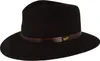 Borsalino Outdoor Traveller Filzhut Country mit dreifarbiger Lederband-Garnitur in schwarz