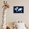 MuchoWow® Poster Weltkarte - Weiß - Blau 30x20 cm - Plakate Produktbild-Vorschau 7