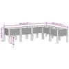 Pflanzkasten mit Beinen Weiß 160x120x42 cm PP Produktbild-Vorschau 8