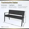 Gartenbank MALLORCA mit Sitzkissen | in Holzoptik, Produktbild-Vorschau 3