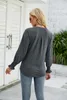 ASKSA Damen Blasen Langarm T-Shirt Elegant V-Ausschnitt Produktbild-Vorschau 4