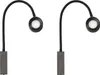 2er SET USB aufladbare Akku Wandlampen Schwarz - Produktbild-Vorschau 2