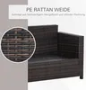 Outsunny Poly-Rattan Sofa mit Kissen 3-Sitzer Garten Produktbild-Vorschau 6