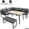 Merax Gartenmöbel Set für 6–8 Personen mit PE Rattan, Produktbild-Vorschau 8
