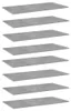 vidaXL Desky do knihovny 8 ks. Betonově šedé 80x30x1,5 cm Náhled obrázku produktu 6