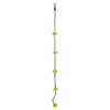 A hanging rope with yellow grips against a white background. Voir les images du produit