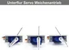 Three servo drives are shown in different positions against a white background. Produktbild-Vorschau