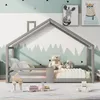 okwish dětská postel domeček postel s komínem ochrana proti Náhled obrázku produktu 1