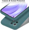 A close-up view of a teal smartphone case, showing the camera module and the raised edges around the screen. Produktbild-Vorschau