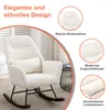 HomeMiYN Fauteuil lounge en lin synthétique, design Voir les images du produit 7