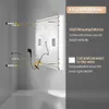 Diagram showing how to install a wall-mounted mirror. Anteprima dell’immagine prodotto