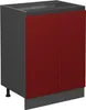 Küchenunterschrank Vicco R-Line Rot 60 cm J-Shape, ohne Produktbild-Vorschau 1