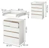 Wickelkommode Vicco Emma Weiß/Sonoma 80 x 110.2 cm mit 5 Produktbild-Vorschau 2