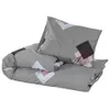 CLORIS Bettwäsche-Set Grau 200x200 cm Baumwolle - Produktbild-Vorschau 3