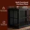 Hundekäfig Möbel, 119 cm Hundebox Möbel, 2 Türen, Schwarz | Produktbild-Vorschau 2