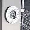 A close-up view of a modern shower head with water spraying out. Náhľad obrázku produktu