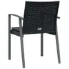 Gartenstühle mit Kissen 4 Stk. Schwarz 56,5x57x83cm Poly Produktbild-Vorschau 6
