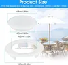 Tischschirmring 2 Stück, Weiß, PVC-Kunststoff, Für Produktbild-Vorschau 2