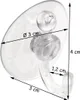 A clear plastic suction cup hook with measurement indicators. Produktbild-Vorschau