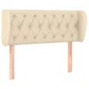 vidaXL Kopfteil mit Ohren Creme 103x23x78/88 cm Stoff Produktbild-Vorschau 1