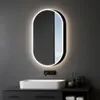 Specchiera con illuminazione Talos Oval Vento 45x80 cm nero Anteprima dell’immagine prodotto 13