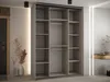Velká šatní skříň 180 cm HERONA - kašmír / černá Náhled obrázku produktu 3