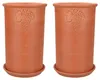 2x Weinkühler mit Untersetzer Terrakotta Ø11,5cm H18,8cm Produktbild-Vorschau 2