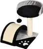 A cat tree with a scratching post, a tunnel, and a hanging toy. Anteprima dell’immagine prodotto