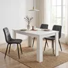 Homestyle4u Esstisch 120-160x80 cm ausziehbar Weiss Produktbild-Vorschau 1