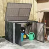 vidaXL Gartenlagerbox Schwarz 151,5 x 107 x 100 cm Stahl Produktbild-Vorschau 4