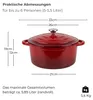 osoltus Bräter Schmortopf Gusseisen Topf 26cm 5,9 Liter Produktbild-Vorschau 3